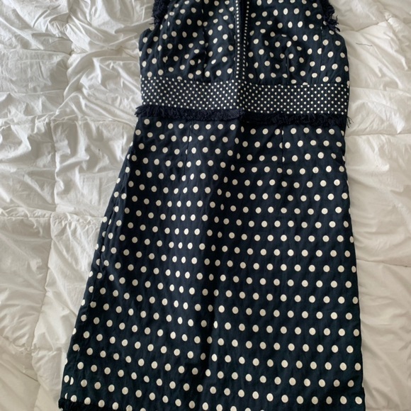 Tory Burch polka dot midi dress (navy, size 4) - Picture 5 of 7